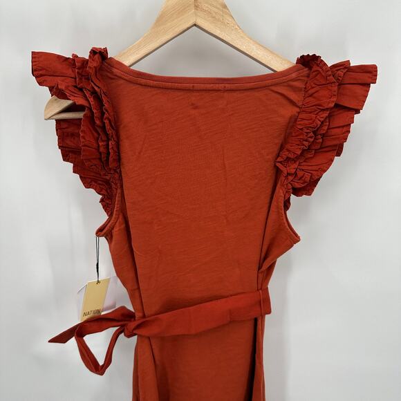 NATION LTD x Evereve NWT Everleigh Dress in Terracotta Cayenne // M - Picture 11 of 14